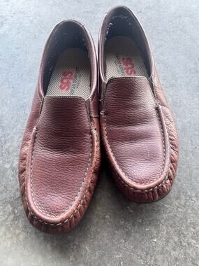 SAS Women’s Brown Leather TriPad Comfort Slip-On Moccasin Loafers Shoes Size 9